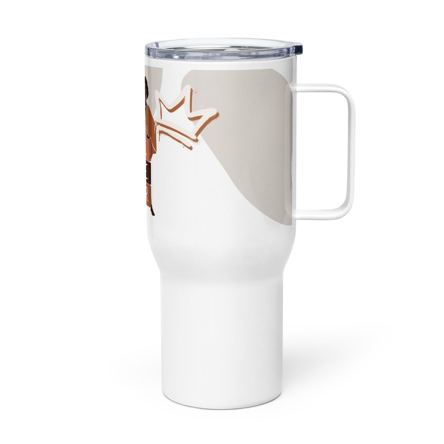Embrave, Embrace, Empower Travel mug with a handle
