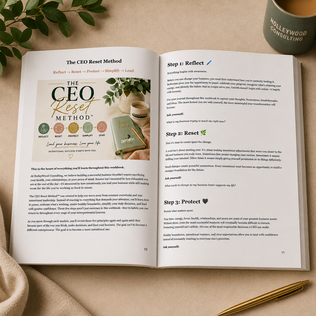 CEO Reset Workbook | Build Your Business With Intention