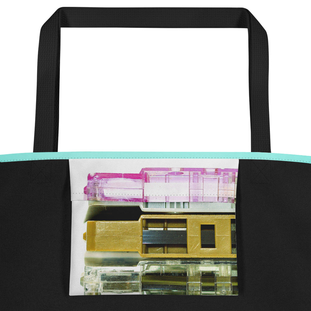 Boombox All-Over Print Large Tote Bag