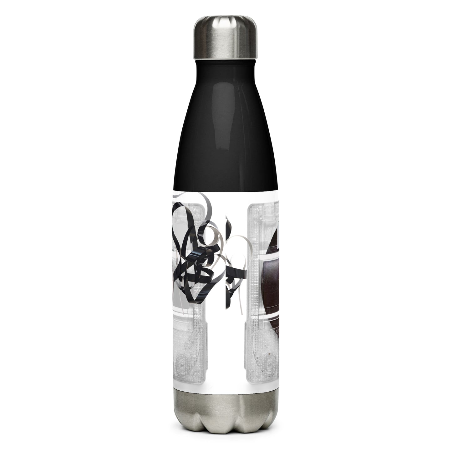 Hip Hop MixTape Black Stainless steel water bottle