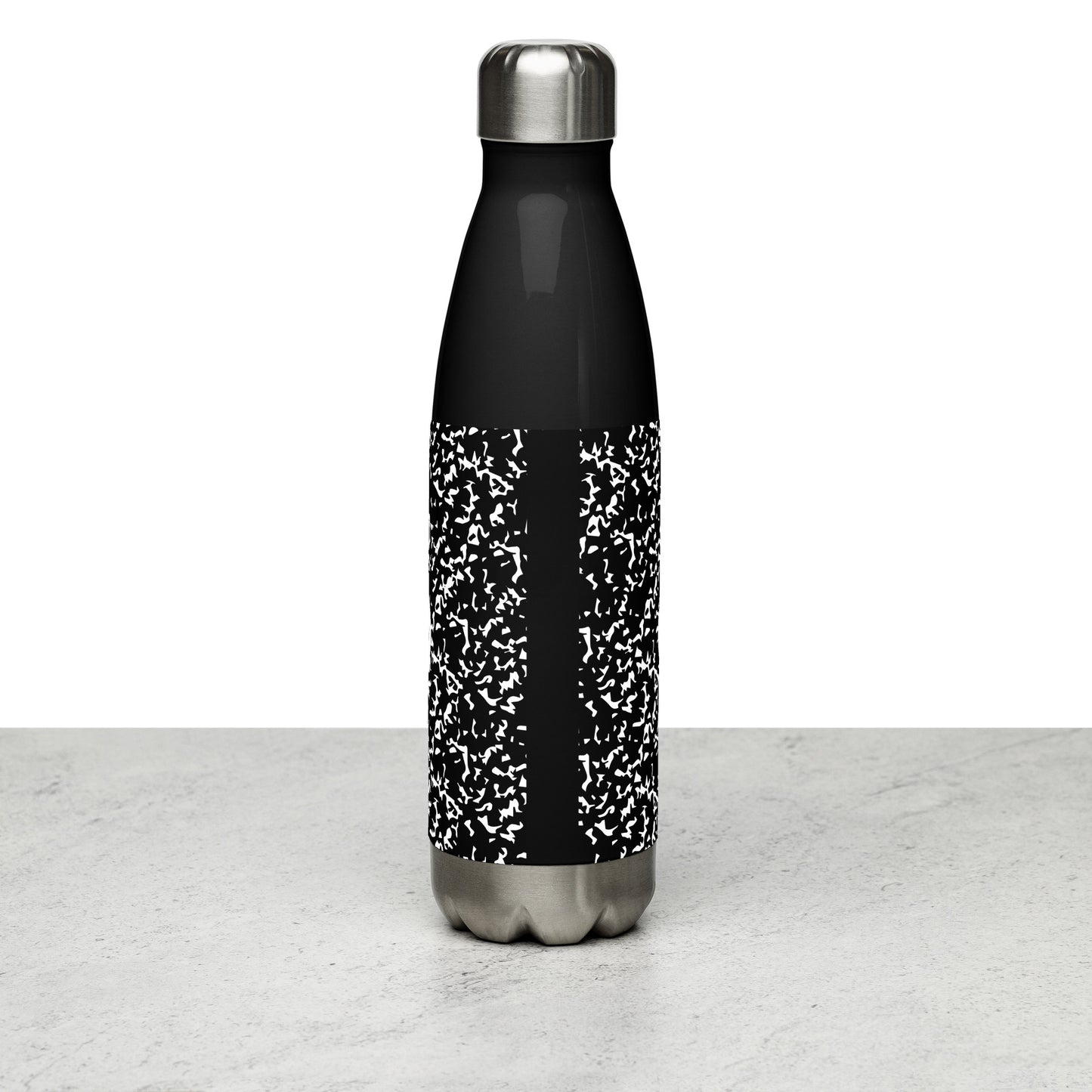 Composition Black Stainless steel water bottle