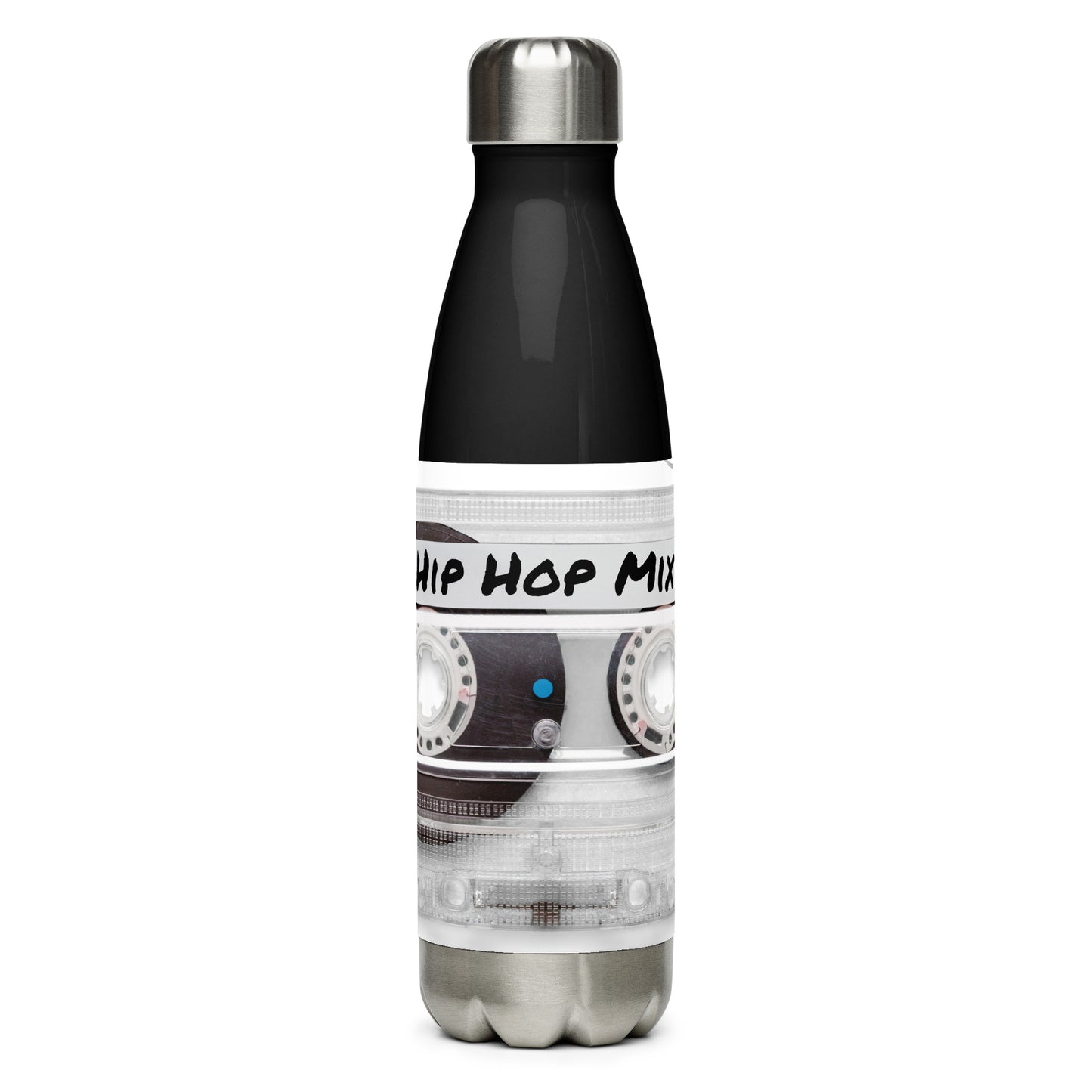 Hip Hop MixTape Black Stainless steel water bottle