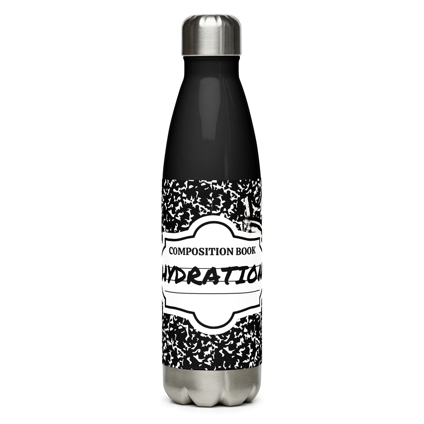 Composition Black Stainless steel water bottle