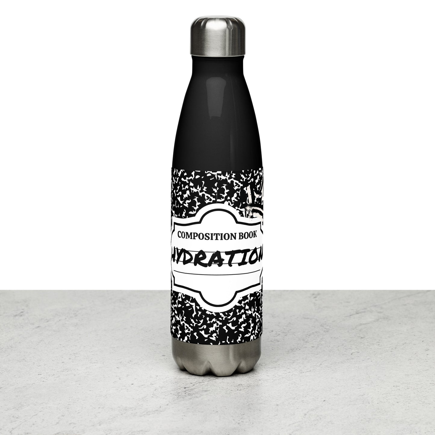 Composition Black Stainless steel water bottle