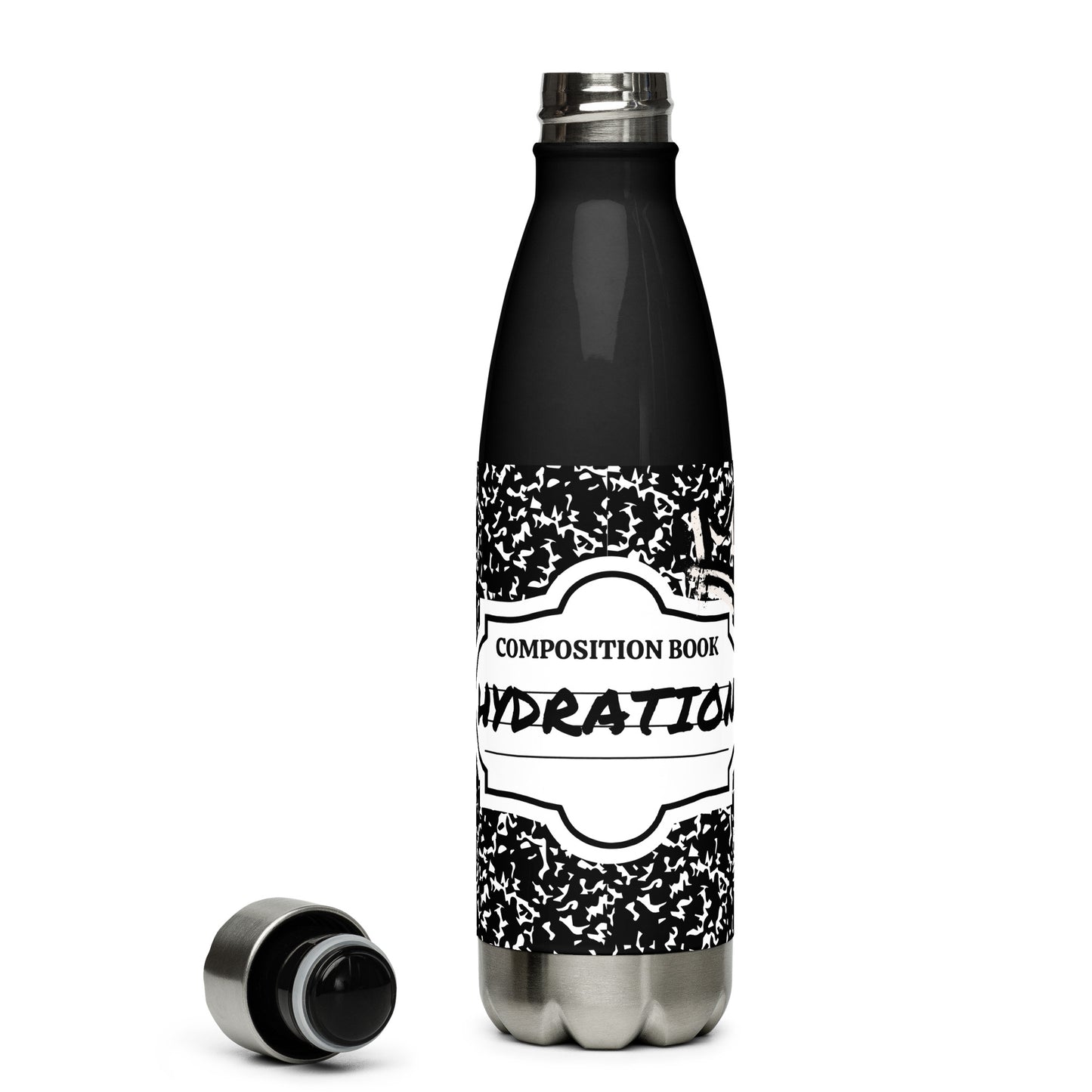 Composition Black Stainless steel water bottle