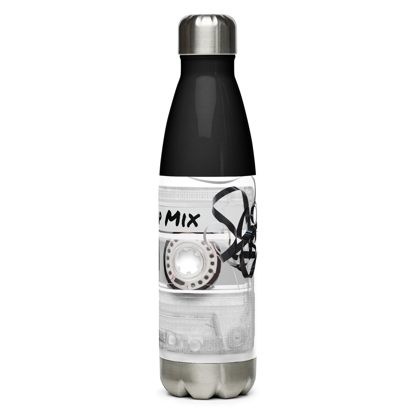 Hip Hop MixTape Black Stainless steel water bottle