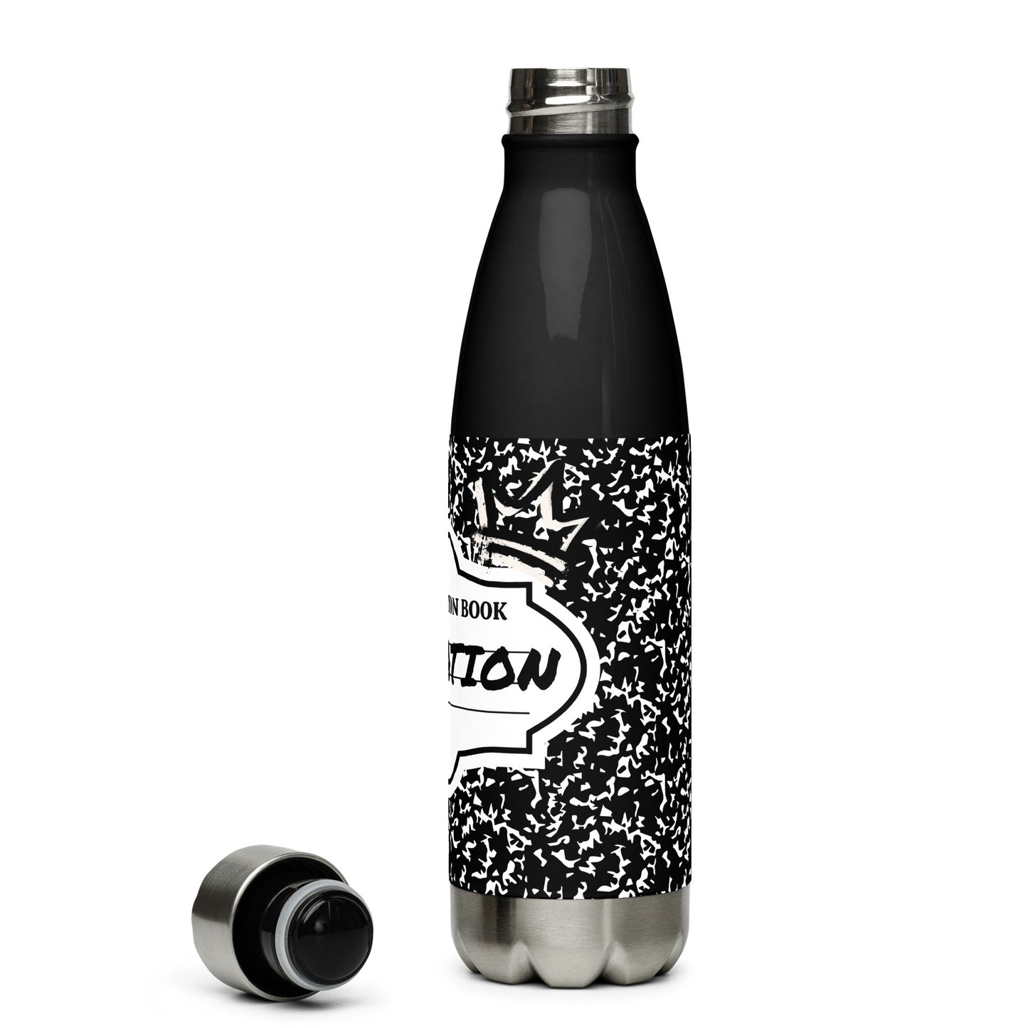 Composition Black Stainless steel water bottle