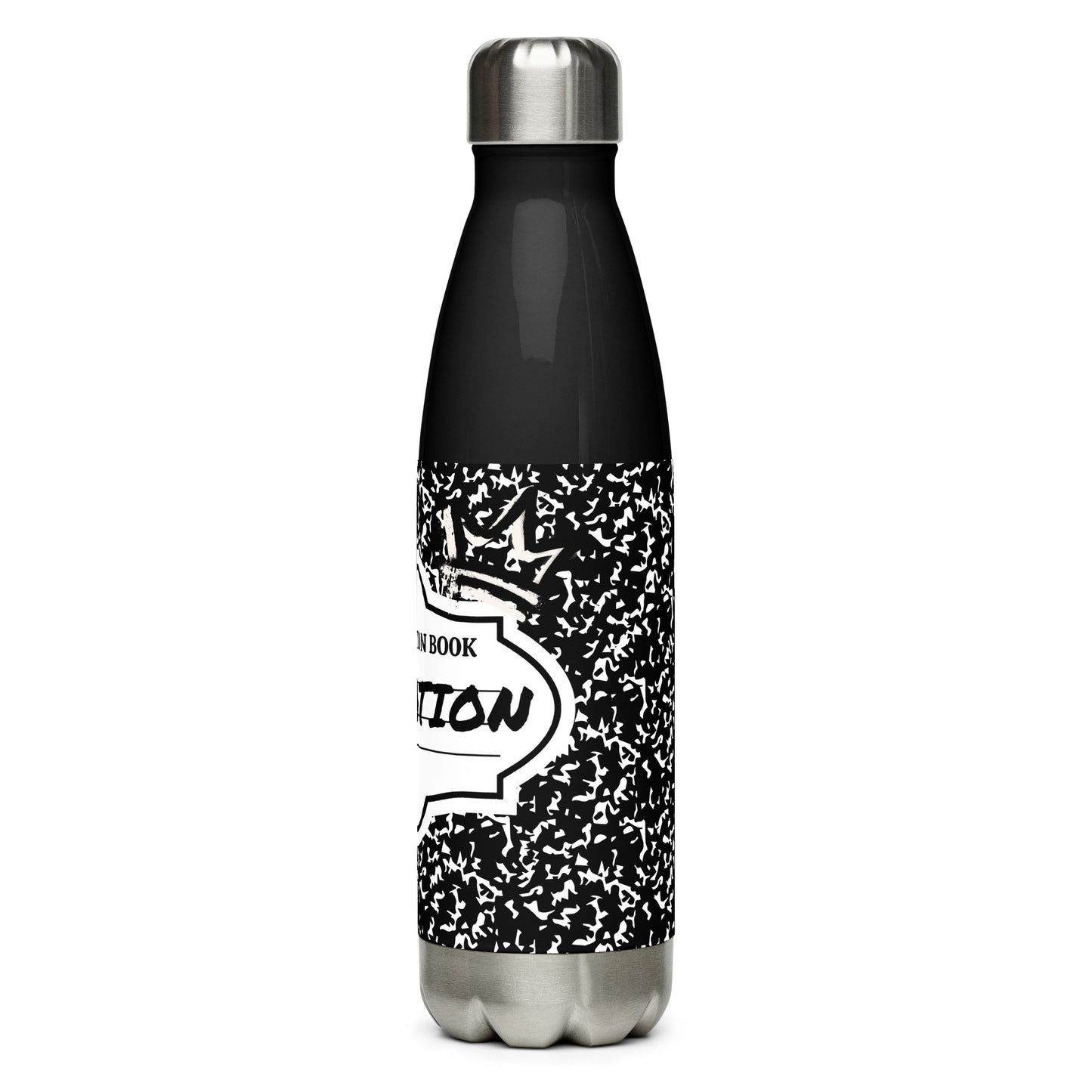 Composition Black Stainless steel water bottle