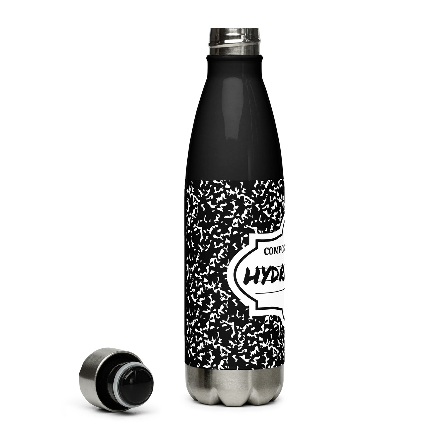 Composition Black Stainless steel water bottle