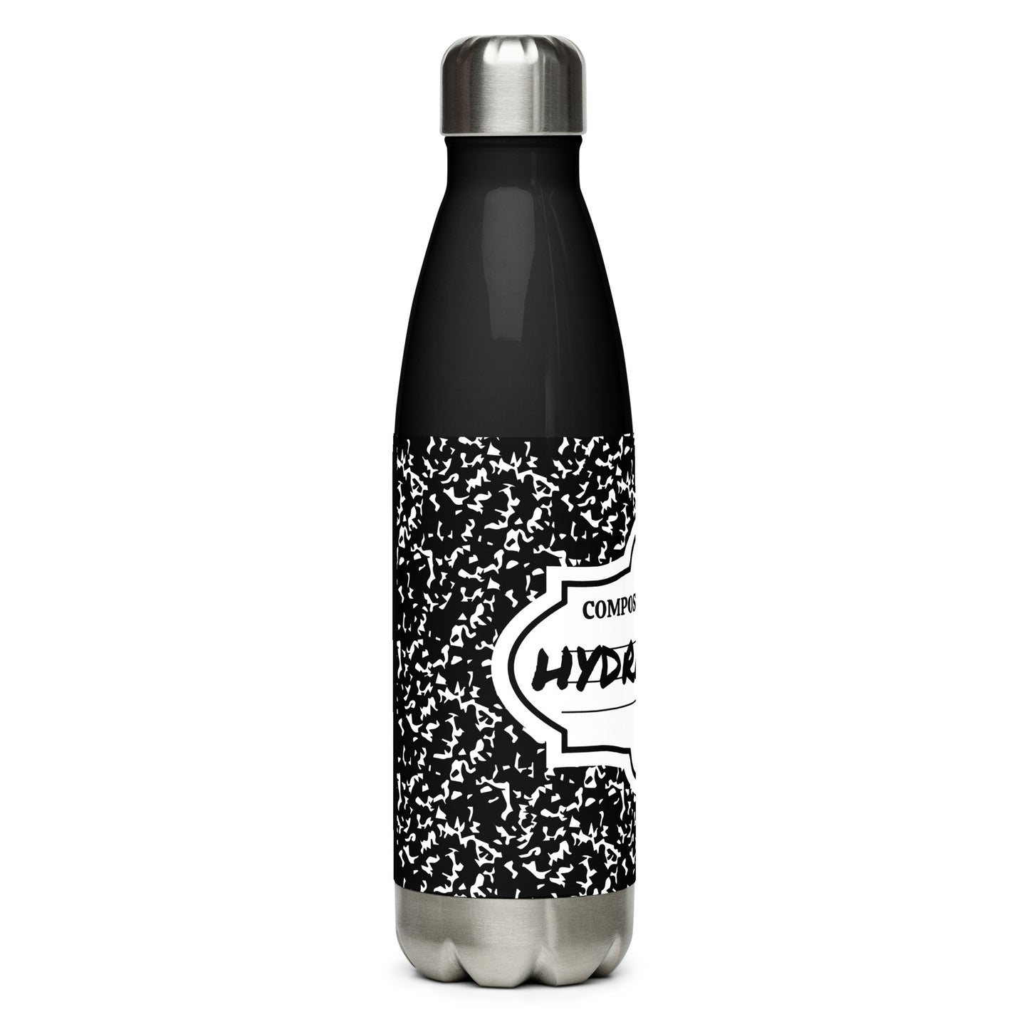 Composition Black Stainless steel water bottle