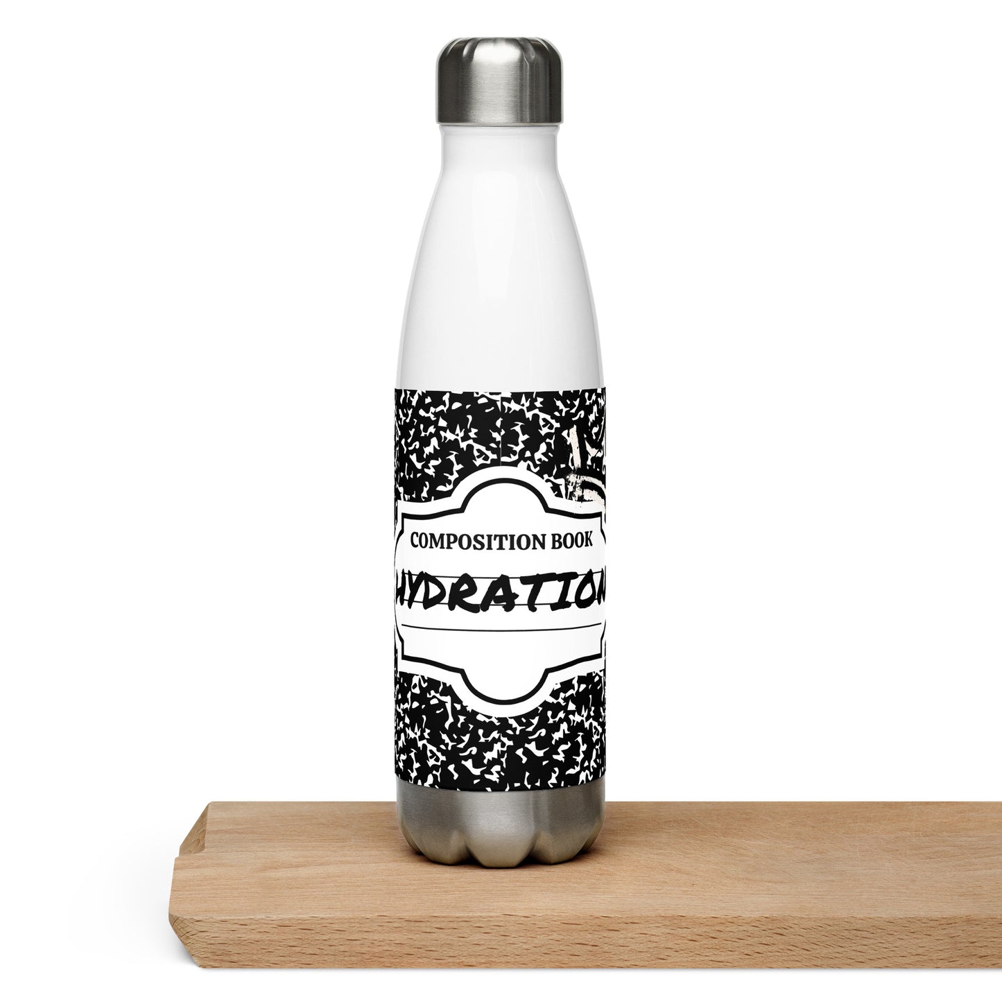 Composition Black Stainless steel water bottle