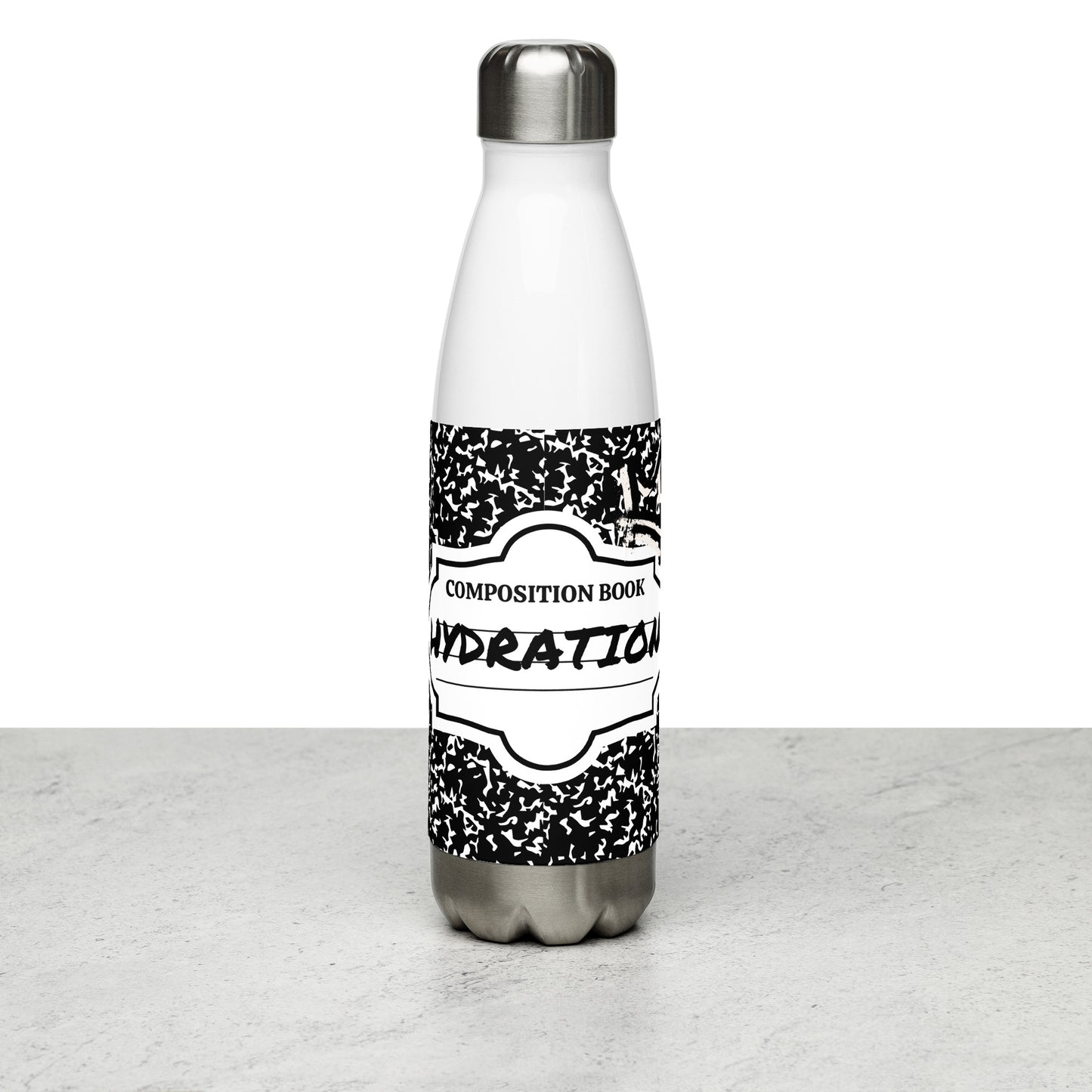 Composition Black Stainless steel water bottle