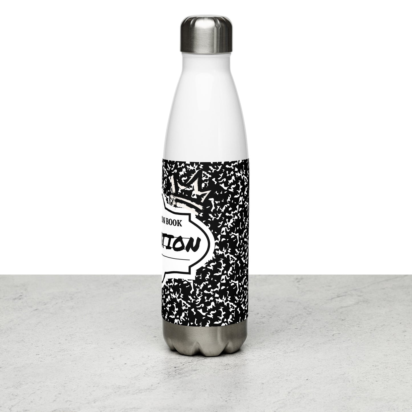 Composition Black Stainless steel water bottle