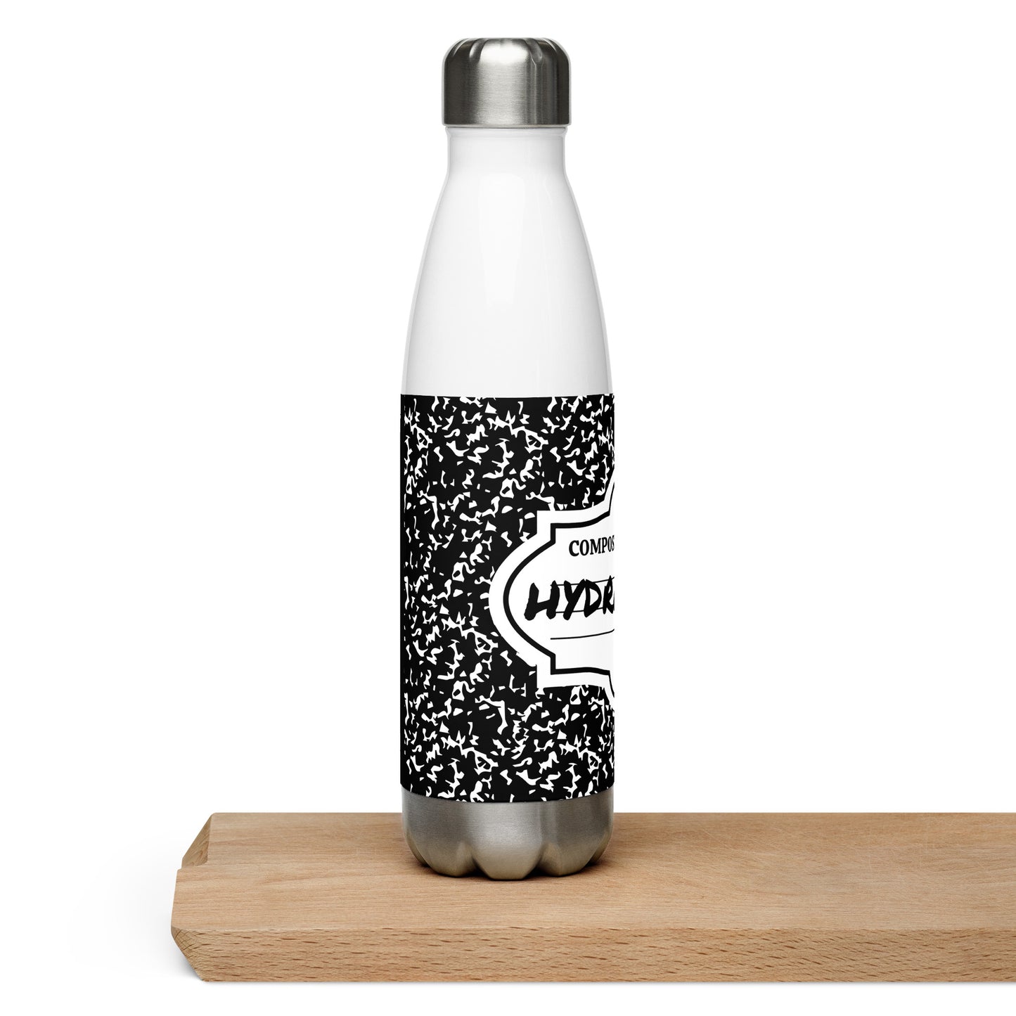 Composition Black Stainless steel water bottle