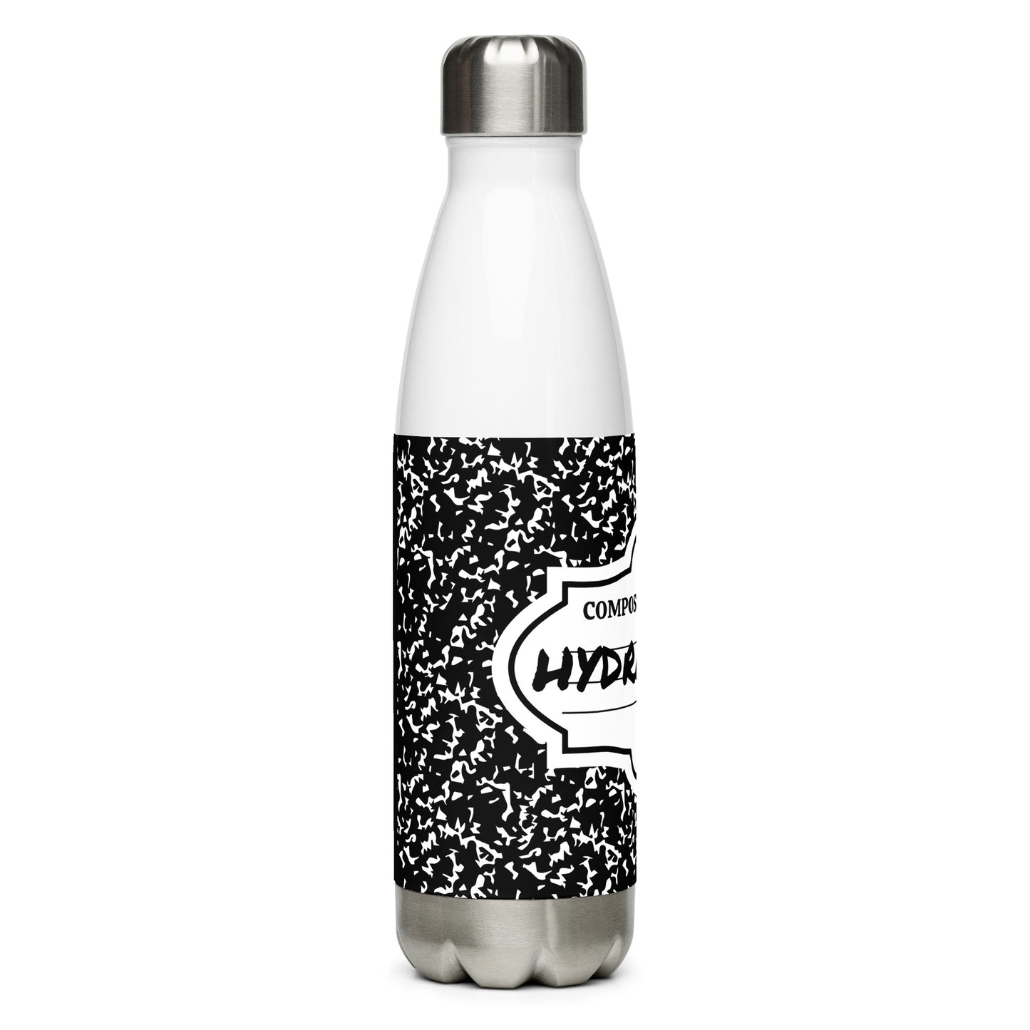 Composition Black Stainless steel water bottle